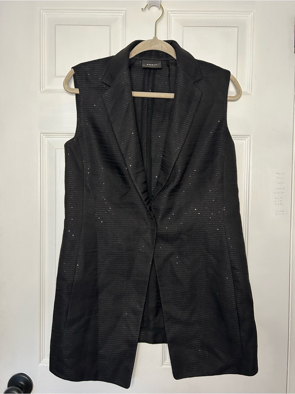 Akris Silk Wool Sequin Longline Vest